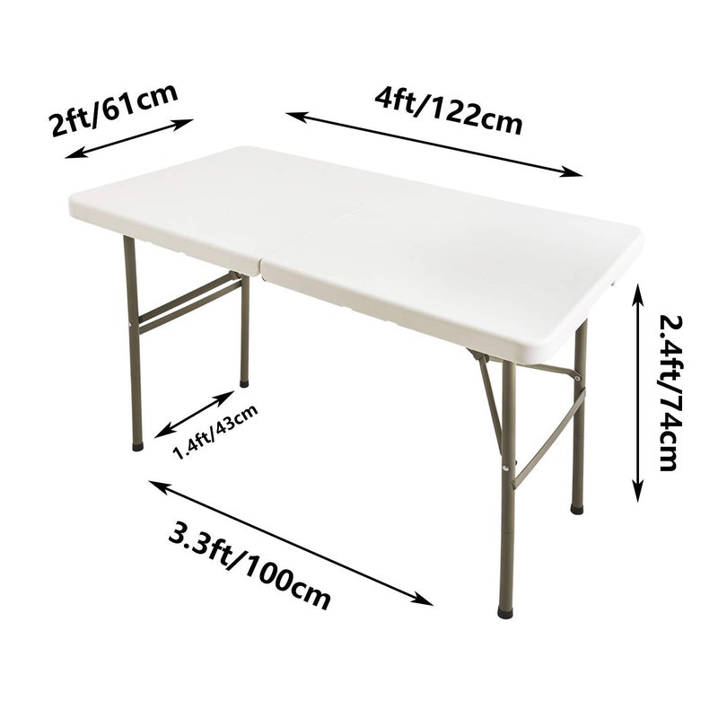 LZY Spandex Fitted Stretch Table Cover for 4ft or 6ft or 8ft Folding Table, Rectangular Cocktail Tablecloth, Perfect for Party or Banquet (4FT White) - Image 5